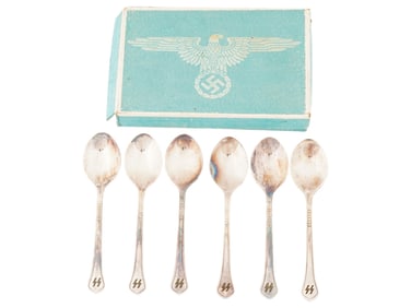 WWII NAZI GERMAN TEA SPOONS WAFFEN SS OFFICERS CANTEEN