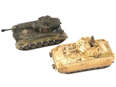 US UNIMAX TOYS M2 BRADLEY AND M26 PERSHING TANK MODELS