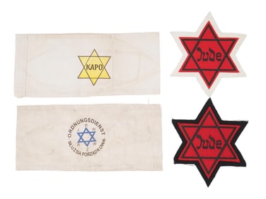 LOT WWII TYPE NAZI GERMAN HOLOCAUST ARMBANDS PATCHES