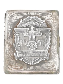 WWII TYPE GERMAN 1943 NSKK MOTORGRUPPE CIGARETTE CASE