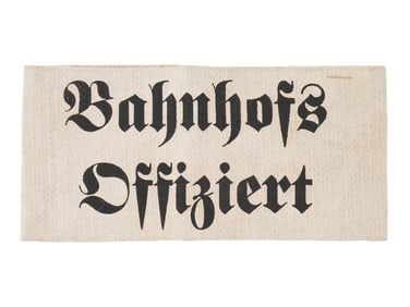 GERMAN WWII RAILROAD STATION OFFICER ARMBAND