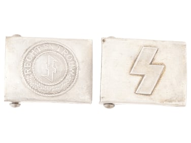 LOT OF TWO WWII MODEL GERMAN BELT BUCKLES