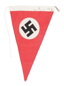 WWII TYPE GERMAN NSDAP RED TRIANGULAR BANNER
