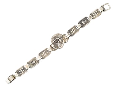 WWII MODEL NAZI GERMAN WAFFEN SS TOTENKOPF BRACELET