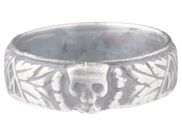 WWII MODEL NAZI GERMAN SS HIMMLER HONOR SILVER RING