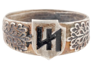 GERMAN WWII TYPE WAFFEN SS DIVISION SILVER RING