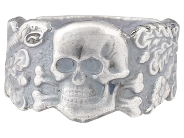 GERMAN WWII TYPE WAFFEN SS ANTI PARTISAN SILVER RING