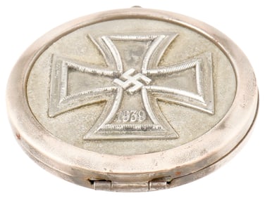 WWII NAZI GERMAN FEMALE POCKET MIRROR IRON CROSS MOTIF