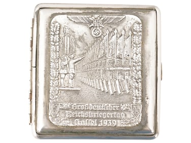 WWII MODEL GERMAN REICHSKRIEGERTAG CIGARETTE CASE