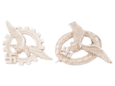 WWII TYPE GERMAN LUFTWAFFE PILOT AND TECHNICIAN BADGES