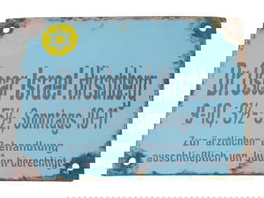 WWII TYPE GERMAN WARSAW GHETTO DOCTOR STREET SIGN