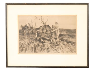 JOHN EDWARD COSTIGAN AMERICAN LTD ED GENRE ETCHING