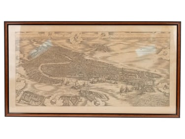 AFTER JACOPO DE BARBARI MAP VIEW OF VENICE PRINT