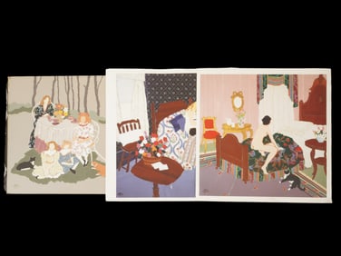 ATTR  JEANNIE MAY ORIGINAL COLLAGE 2 LITHOGRAPHS