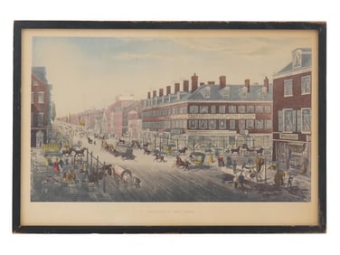 ANTIQUE AMERICAN HISTORICAL ENGRAVING BY JOHN HILL 1836