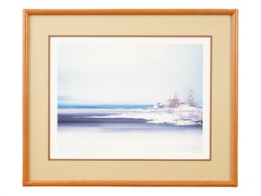 OFFSET PRINT TANORA BAY BY LES LAMBSON WITH COA