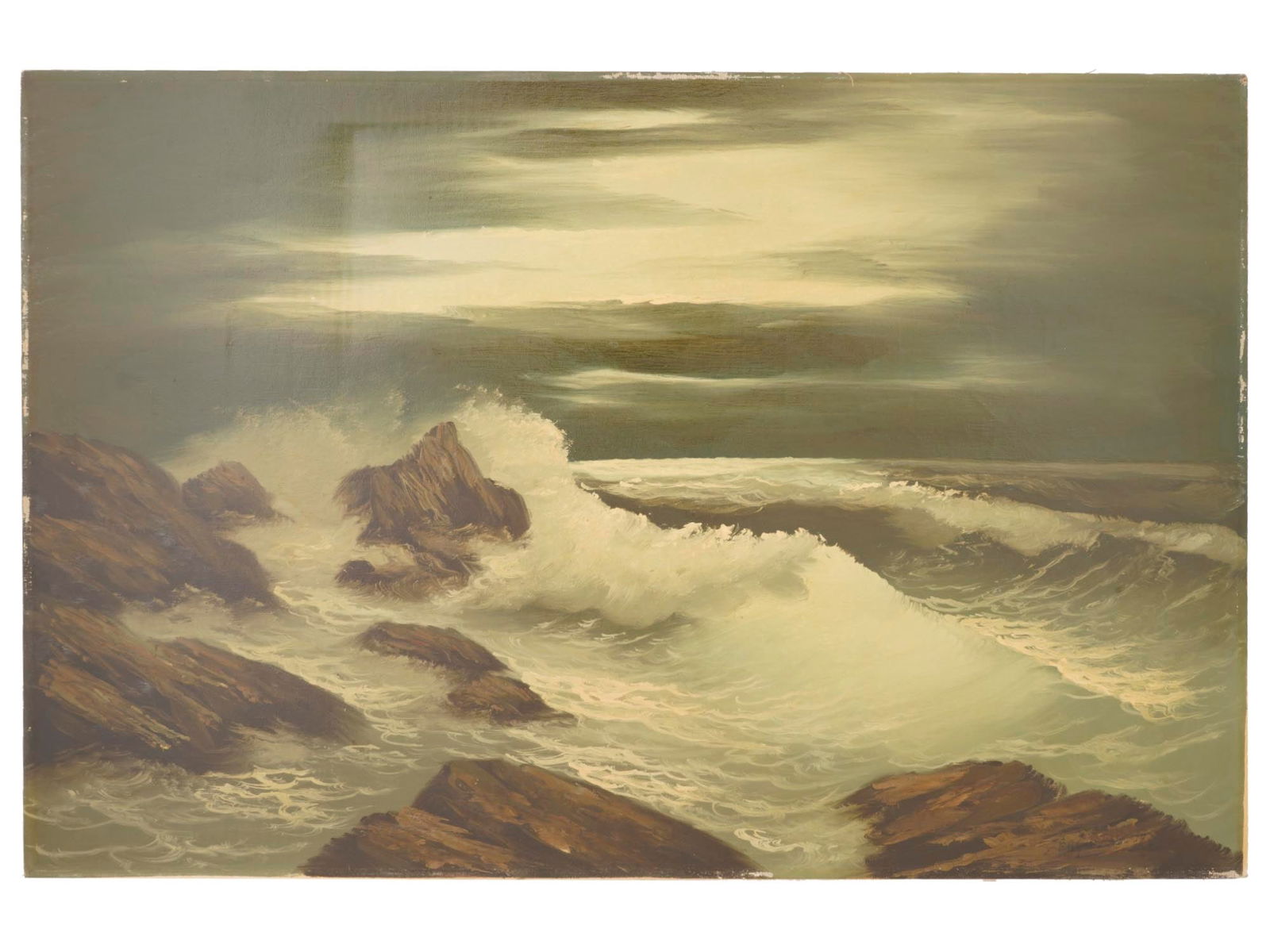 ITALIAN SEASCAPE OIL PAINTING BY PAOLO BERGAMASCHI (1 of 5)