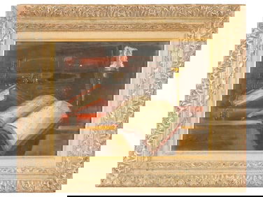 FRANK LEAN OIL ON CANVAS STILL LIFE PAINTING