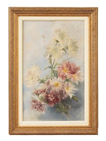 ANTIQUE FRENCH SCHOOL OIL  STILL LIFE PAINTING