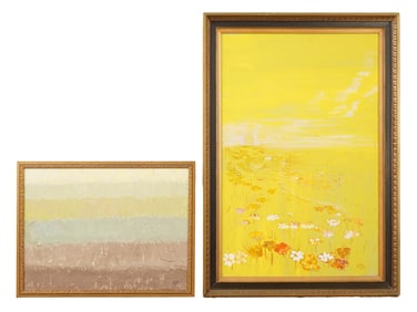 LOT OF TWO AMERICAN OIL PAINTINGS BY JACK TYLER