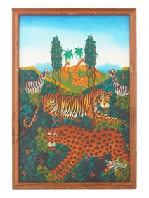 HAITIAN OIL PAINTING SIGNED PIERRE HENRI LAREYS