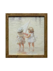 AMERICAN PENCIL WATERCOLOR PAINTING BY TOM PERKINSON