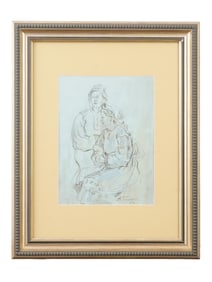 PASTEL ON PAPER DRAWING ATTR TO ANDREI RYABUSHIKN