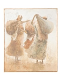 NICARAGUAN MIXED MEDIA PAINTING BY ARMANDO MORALES