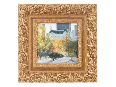 OIL PAINTING BY FEDOR KARYAKIN PLAZA HOTEL CENTRAL PARK