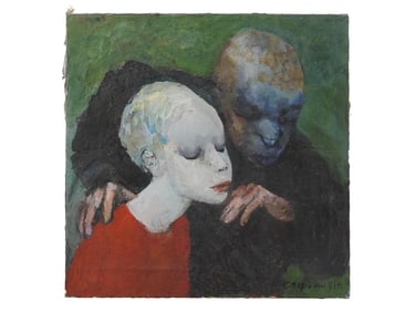 VINTAGE RUSSIAN OIL PAINTING BY ANDREY SOFIN 1991