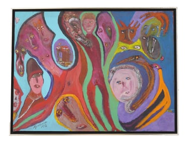 AMERICAN OIL PAINTING BY HERMAN AND ESTELLE GOODMAN