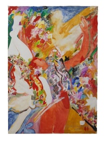 GARRICK YRONDI FRENCH POLYNESIAN OIL ABSTRACT PAINTING