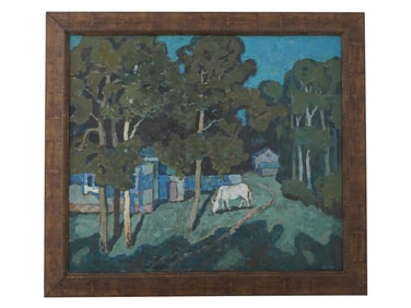 MOISEY KOGAN RUSSIAN OIL PAINTING MOONLIGHT NIGHT