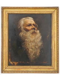 ANTIQUE RUSSIAN SCHOOL PAINTING 19TH C REPIN CIRCLE