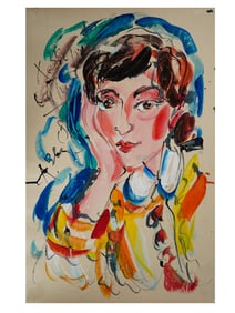 RUSSIAN MIXED MEDIA PAINTING ATTR ANATOLY ZVEREV