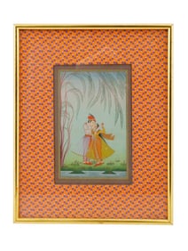 ANTIQUE INDIAN RAJASTHANI MUGHAL MINIATURE PAINTING