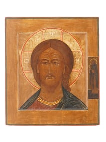 ANTIQUE RUSSIAN ORTHODOX SAVIOR JESUS CHRIST ICON