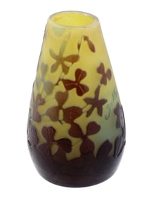 ART NOUVEAU CAMEO GLASS VASE ATTR TO EMILE GALLE