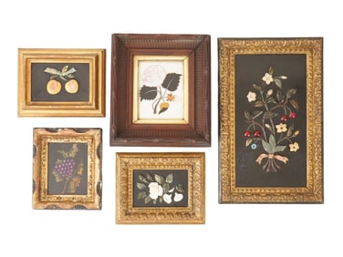 6 VINTAGE ITALIAN PIETRA DURA MOSAIC ARTWORKS