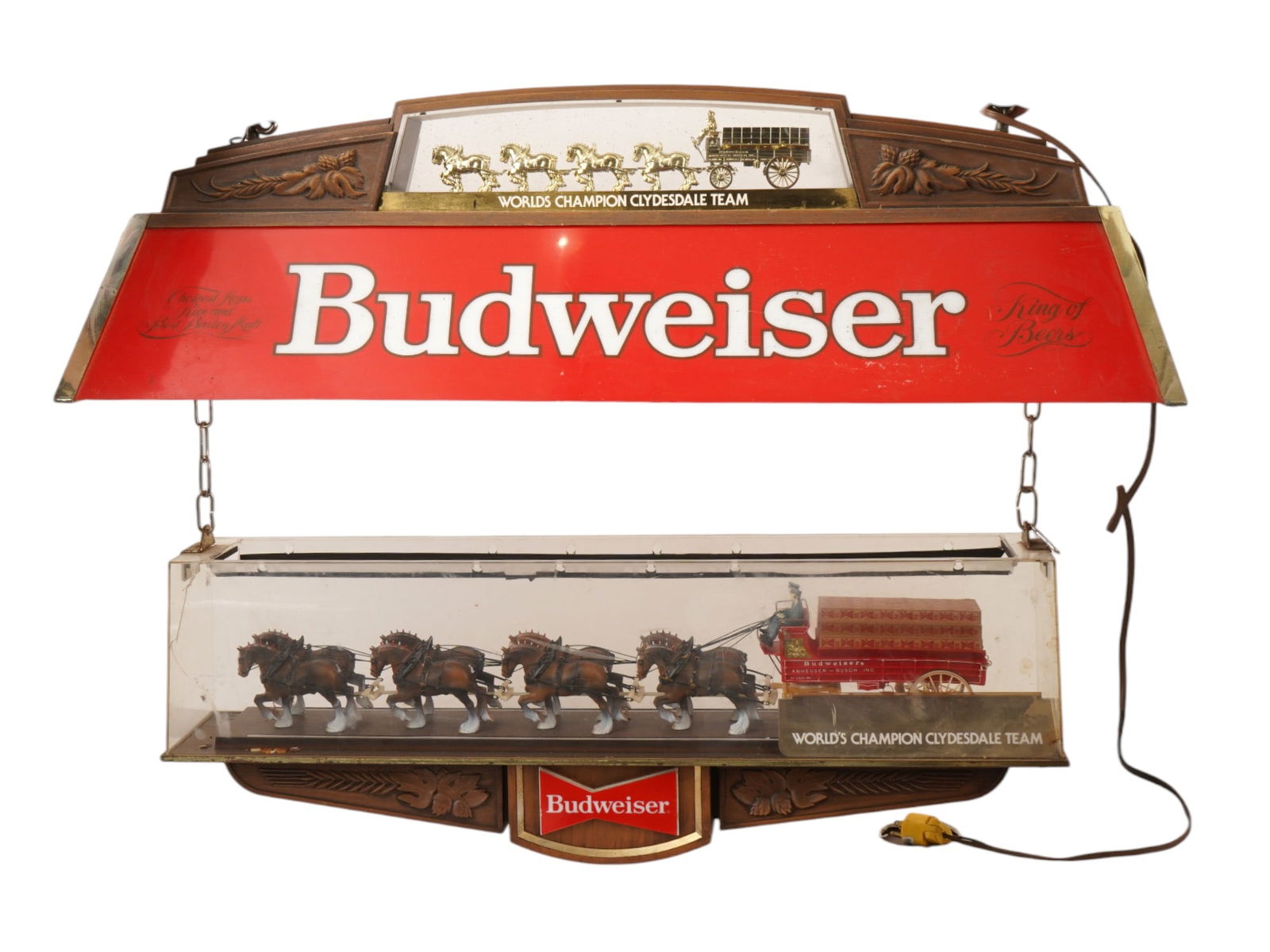 VTG AMERICAN BUDWEISER ADVERTISING LIGHT SIGN (1 of 16)