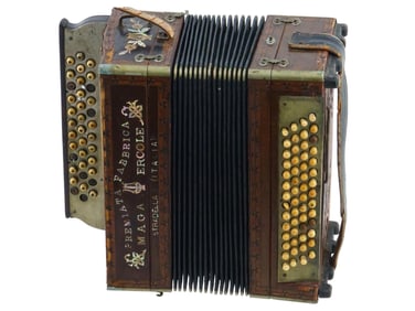 ANTIQUE ITALIAN ACCORDION BY MAGA ERCOLE C 1895