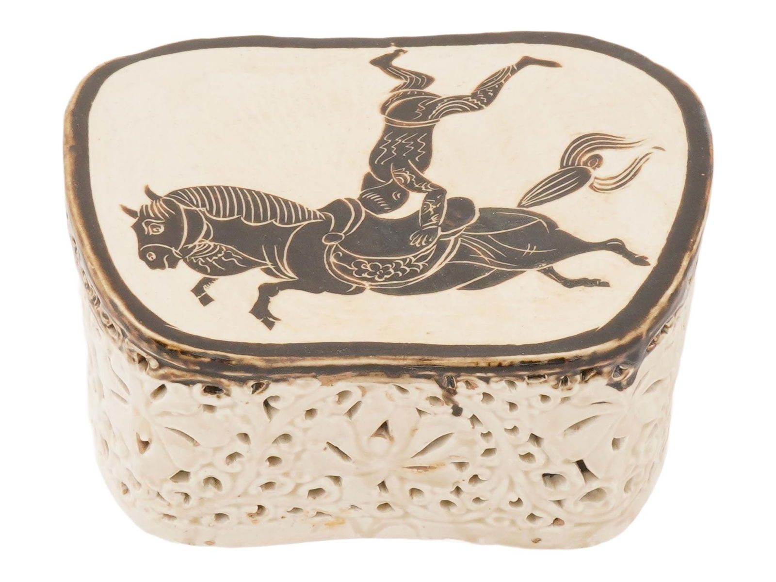 ANTIQUE CHINESE SONG CIZHOU TYPE STONEWARE PILLOW (1 of 7)