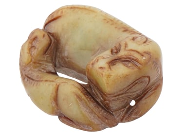 VINTAGE CHINESE CARVED JADE ANIMAL FIGURINE