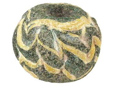 ANCIENT ROMAN SNAKE DESIGN MOSAIC BEAD 100 TO 300 AD