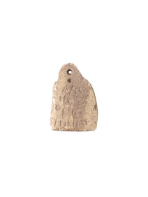 ANCIENT BYZANTINE FIANNCE PENDANT WITH INSCRIPTIONS