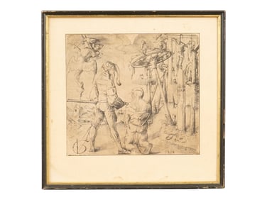 LITHOGRAPH AFTER THE EXECUTION GROUND BY URS GRAF