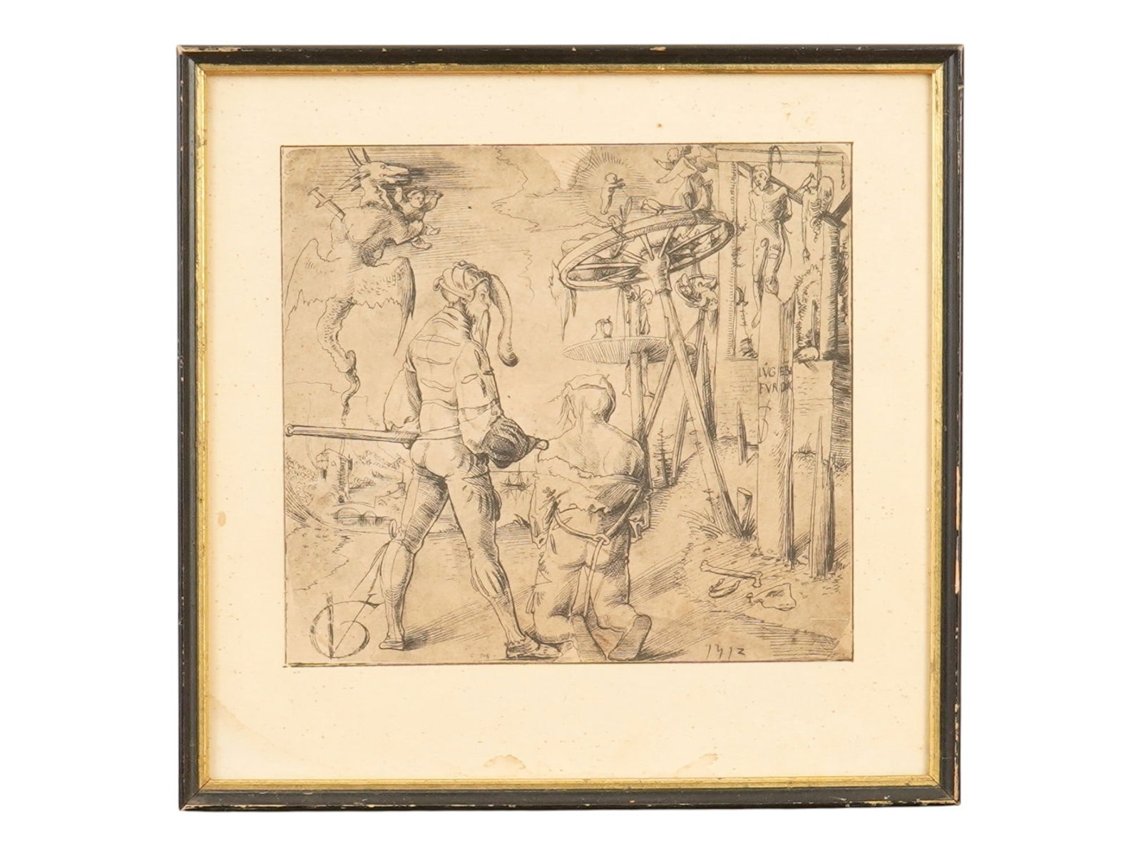 LITHOGRAPH AFTER THE EXECUTION GROUND BY URS GRAF