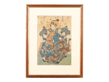ATTR UTAGAWA KUNISADA JAPANESE WOODBLOCK BIJIN GA