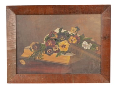 ANTIQUE VICTORIAN OIL PAINTING STILL LIFE COMPOSITION