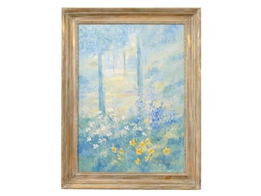 VINTAGE IMPRESSIONIST OIL PAINTING BY M LAWRENCE
